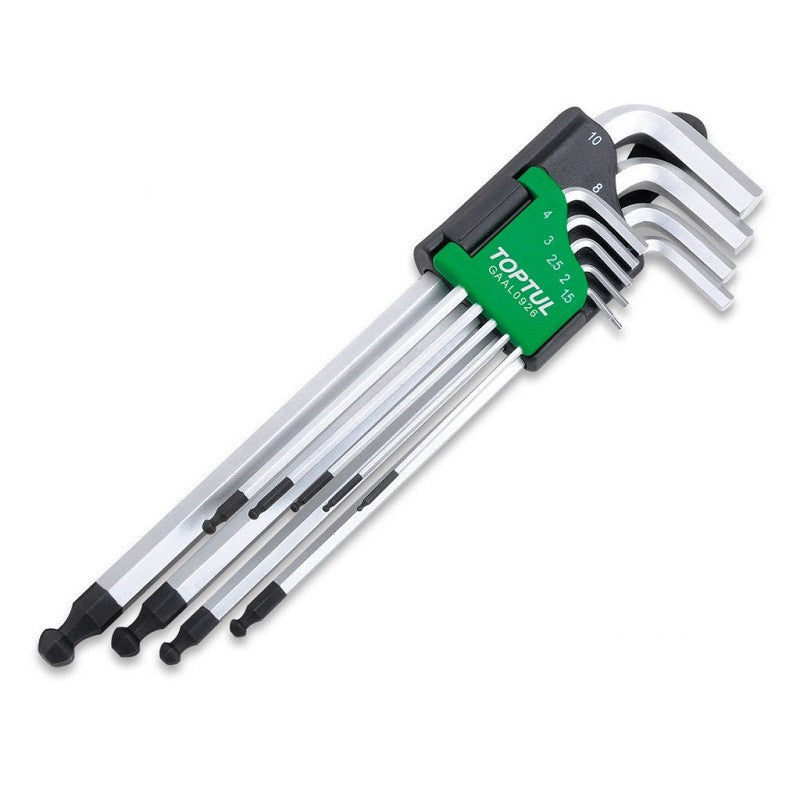 Jeu des cles male a boule 09 pcs Réf: GAAL0926 ** TOPTUL