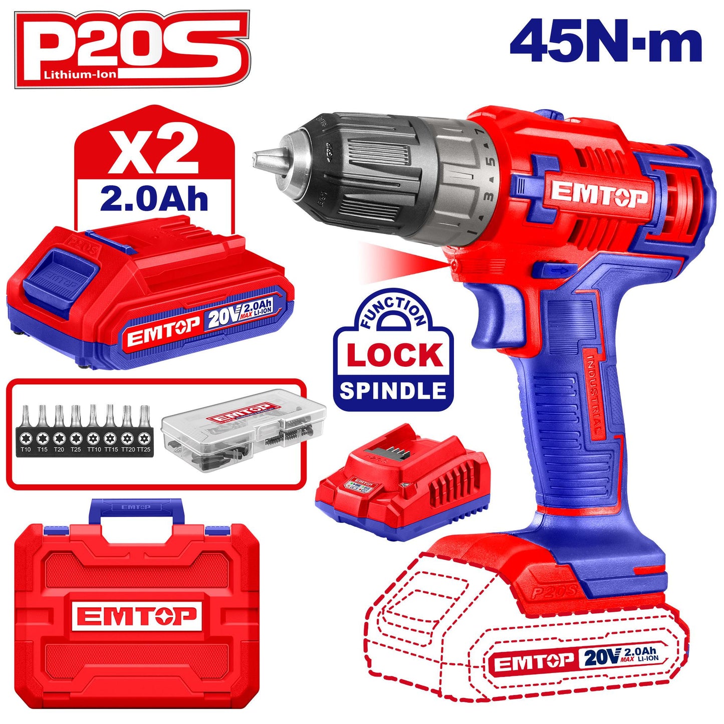 ECDL200528 Perceuse sans fil
