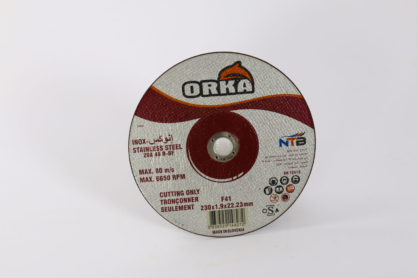 Disque inox 230*1.9*22.23 mm (b/ 25 pcs) * ORKA