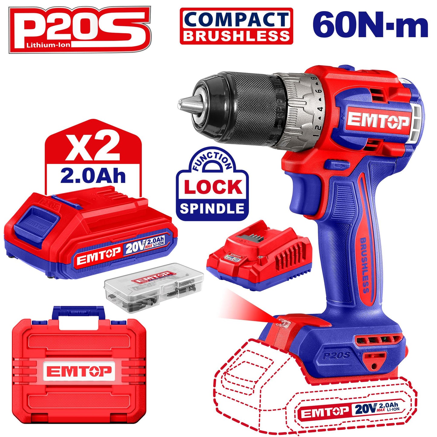 ECDL20602 img Perceuse sans fil compacte sans balais