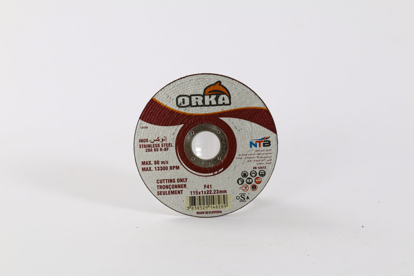 Disque a couper inox 115*1*22 ( b/50 pcs )** ORKA
